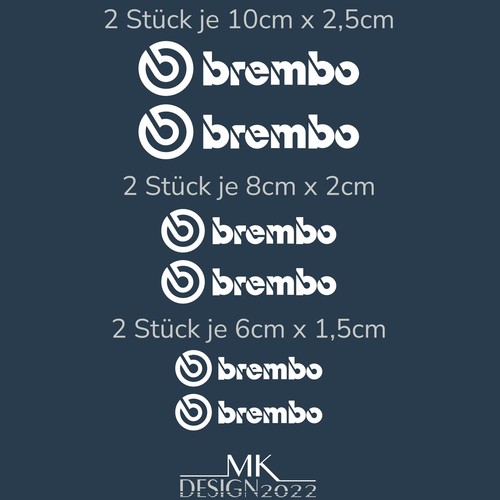 Aufkleber passend brembo - passend, f.