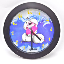 Vintage Diddl Maus Wanduhr gebrochenes Herz Design 10" Thomas Goletz Y2K