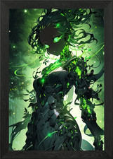 Green Cyborg Anime Girl