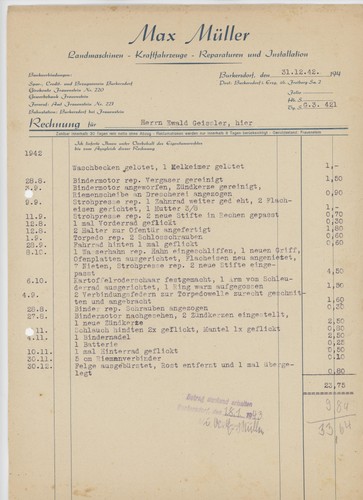 Rechnung burkersdorf müller - burkersdorf,