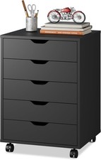 Schwarzer mobiler Aktenschrank