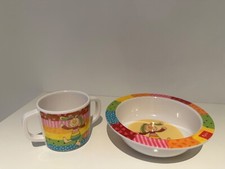 Sigikid Kindergeschirr Hase Rainbow Becher und Schüssel