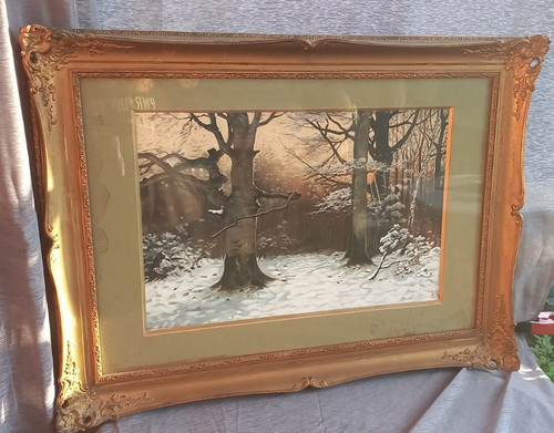Winterlandschaft aquarell - winterlandschaft,