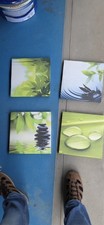 4er Set Leinwandbilder / Wandbilder (Zen & Naturmotiv)