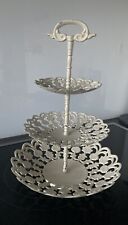 Etagere mit 3 Etagen,Teile ,Beige aus Metall  Nostalgie 36  24/17/12 