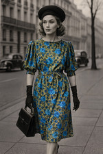 Vintage Seidenkleid 50er 60er