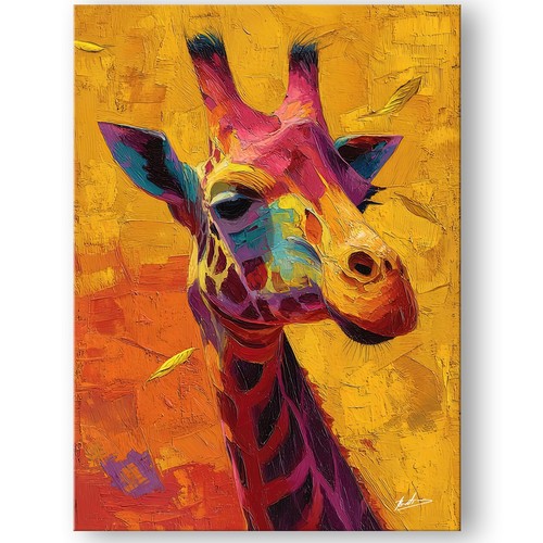 Leinwandbild giraffe abstrakt - giraffe,