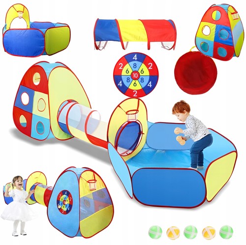 Kinderzelt spielzelt 3in1 mit - spielzelt,