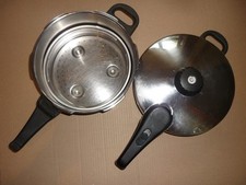 Fissler Edelstahl Schnellkochtopf Set ca. 4,5 L + Schnellkochpfanne ca. 2,8 L