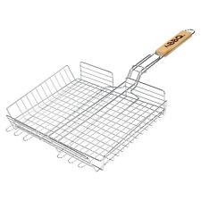 Grillkorb Fischhalter Grillwender Gemüsegrillkorb Grillgitter Grillguthalter