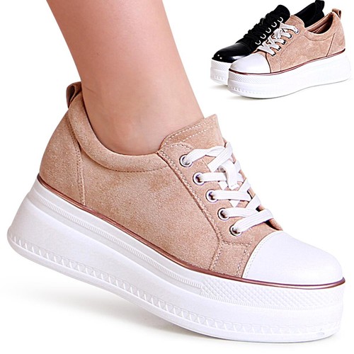 Damen plateau halbschuhe - plateau,