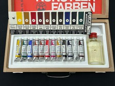 Lukas Künstlerfarben Set 12 Ölfarben im Holzkoffer