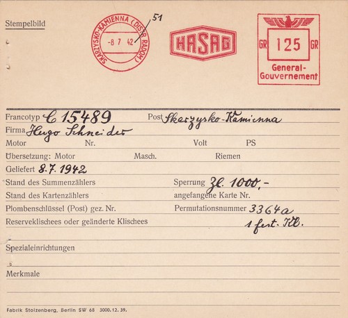 Freistempel archivkarte - gg:, freistempel: