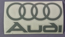 Audi Logo Aufkleber Grau Matt
