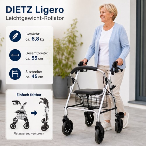 Leichtgewichtrollator dietz - leichtgewichtrollator,