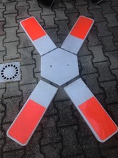 Andreaskreuz vom Bahnübergang der Deutschen Reichsbahn, Emailliert  Sammler