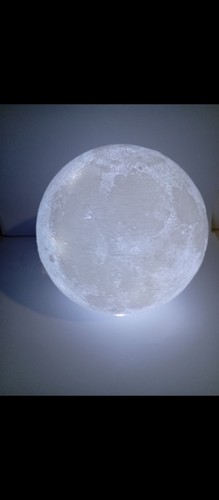 Mond lampe druck weiß - lampe,, 3d