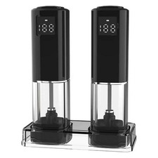 2x Elektrische Pfeffermühle Salzmühle Gewürzmühle USB Aufladbar Profi Mühlenset
