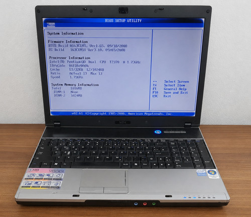 Msi cr601 163c - cr601, notebook