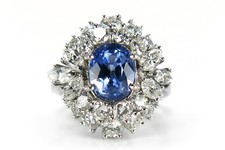 Ring Saphir 1,7 ct + Diamanten