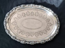 Tablett Versilbert Weintrauben