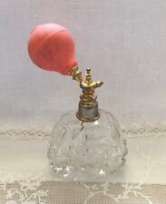 Parfum Zerstäuber Bleikristall alt mit Pumpe Messing