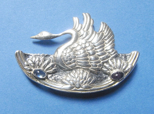 Vintage brosche schwan - vintage,