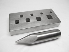 Stauchmatrize langachteckig 18/14 mm bis 7/5 mm Goldschmiedewerkzeug
