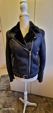 Toller Damen Mädchen Biker Winter Jacke Wildlederoptik Pimkie Schwarz GR. S