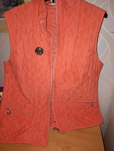 Orangerote leichte seidenweste - orangerote,