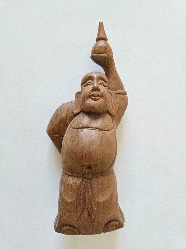 Lachender buddha budai holz - buddha,
