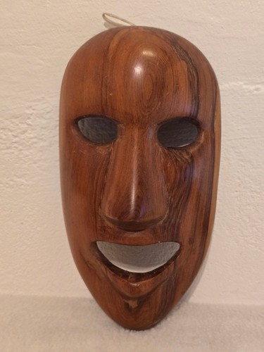 Alte teakholz maske - alte,
