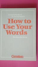192496 HOW TO USE YOUR WORDS