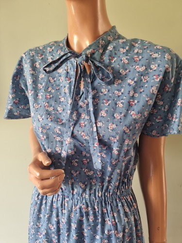 Vintage blau blumen baumwolle - blumen,