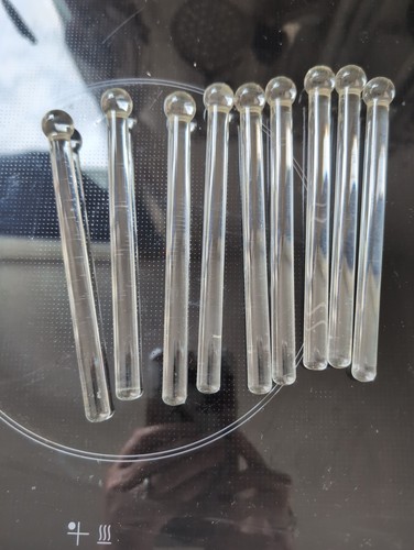 Glas cocktail rührstab - 9x,