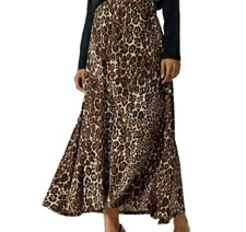 Pfeffinger Rock Lang Maxirock Slinky Leo Optik Gr 48 NEU Design Blogger Herbst