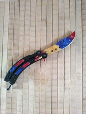CS GO "MARBLE FADE" Balisong Messer Skin Real Knife Striker Trainer
