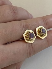 Große Vintage Gold Ohhringe 