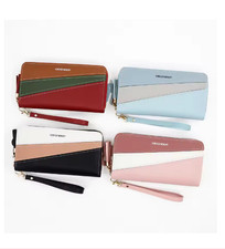 Damen Geldbörse Lang PU Leder