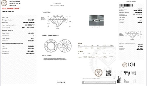 Carat naturdiamant e vvs2 - naturdiamant,
