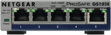 Netgear ProSAFE Plus GS105Ev2, 5-Port, Gigabit Ethernet, Grau Netzwerk-Switch