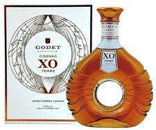 (128,50€/L) Godet Cognac XO Terre, Cognac, 0,7 l. Flasche in hochwertiger Box