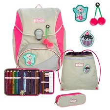 Scout Alpha Set 4-teilig Schulranzen Pink Cherry beige