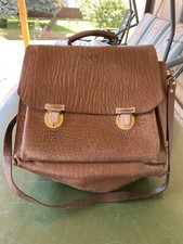 Alte Ledertasche Arbeitstasche Ranzen DDR/7