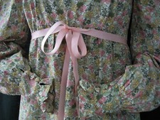 S Nostalgie Rüschen Stehkragen Landhaus Trachten Kleid Country Edwardian ArtDeco