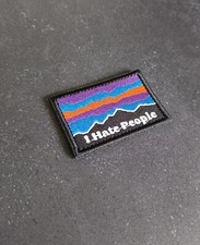 I Hate People Patch Klett Plüsch| Bundeswehr Abzeichen Outdoor| Rucksack, Weste