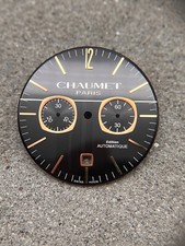 #1574 ORIGINAL CHAUMET DANDY SCHWARZ GOLD ZIFFERBLATT DIAL 2894-2 CHRONOGRAPH