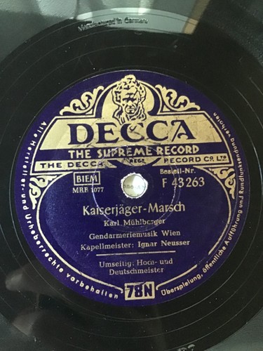 Decca schellackplatte - decca,