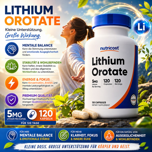 Orotate nutricost 5mg 120 - nutricost,