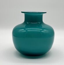 Vintage Glasvase Murano Italy Venini Tomaso Buzzi Stil Vase blau opalino